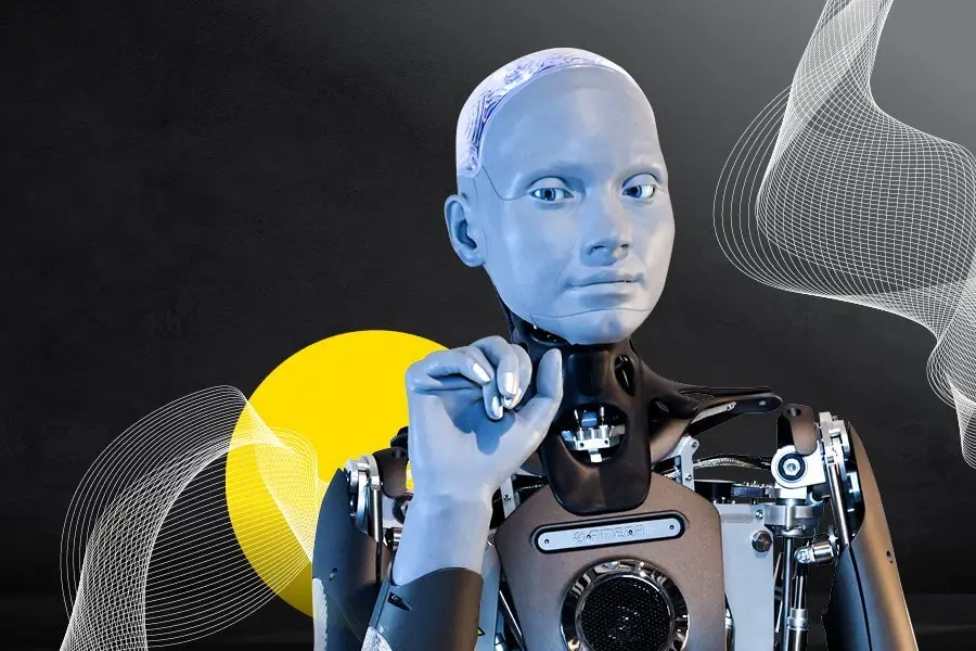 Humanoidalny robot Ameca w Centrum Nauki Kopernik w Warszawie