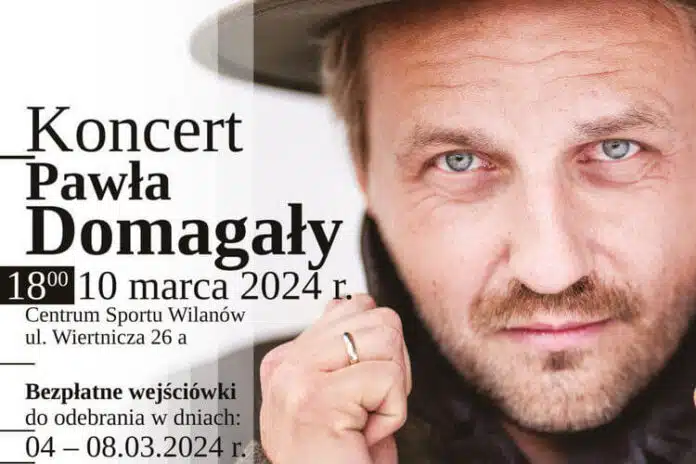 Darmowy koncert Pawła Domagały w Warszawie