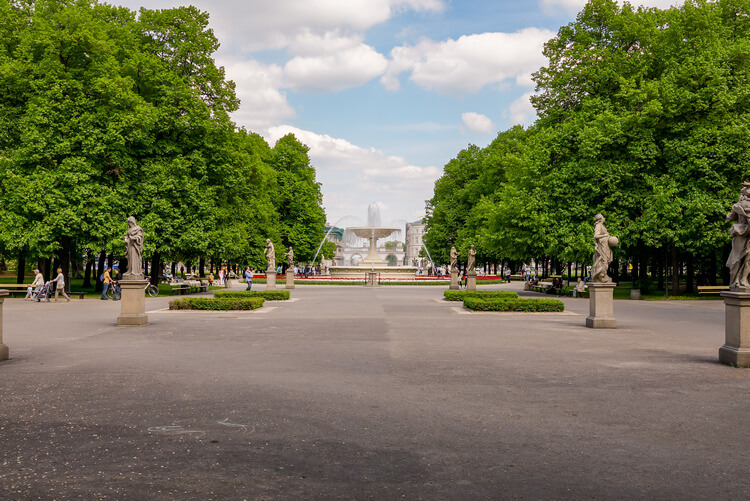 Warszawa, fontanna w Ogrodzie Saskim