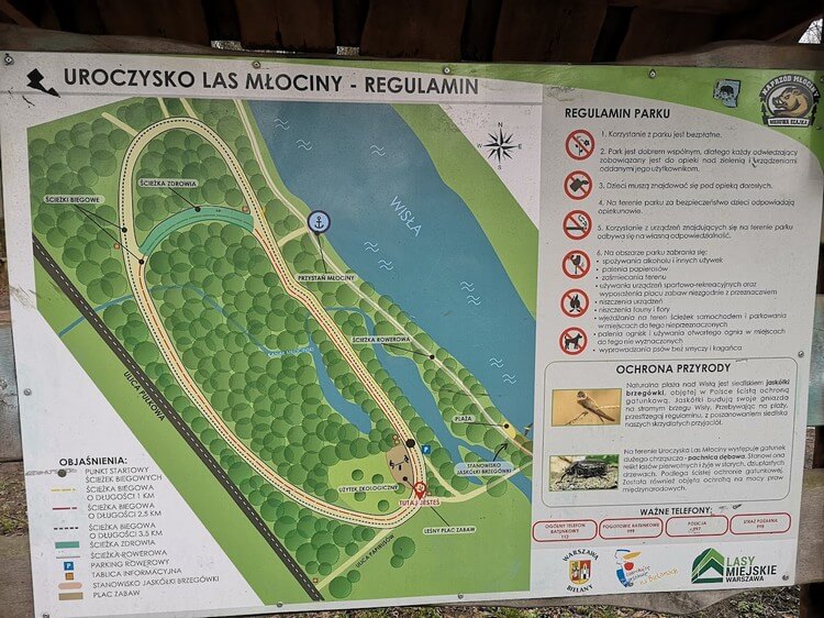 Park Młociński - mapa