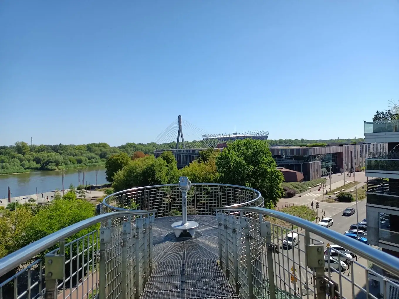Punkt widokowy na dachu ogrodu BUW - Warszawa