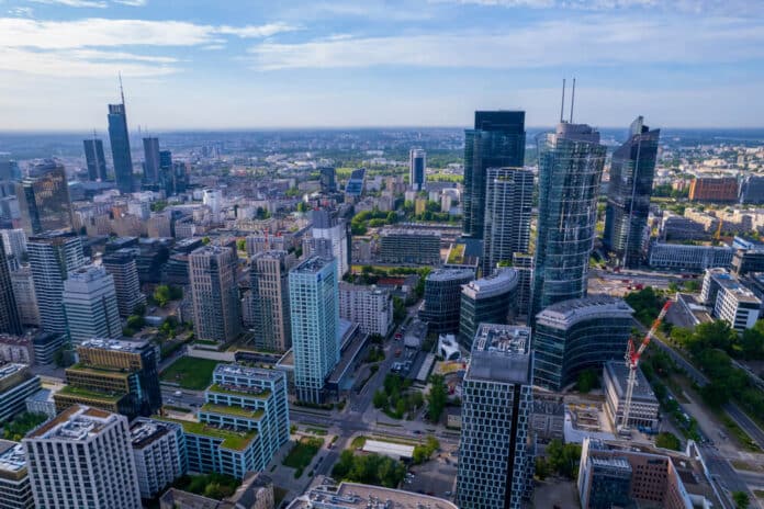 Dzielnica Warszawa - Wola, widok z góry