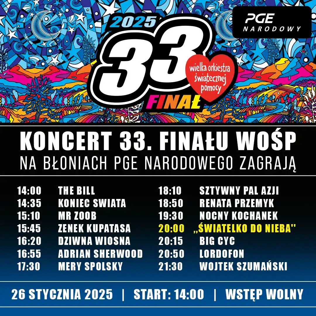 Koncert 33. Finału WOŚP PGE Narodowy