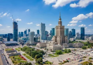 Pałac Kultury i Nauki - PKiN panorama Warszawy