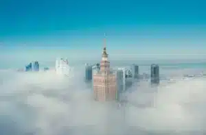 Pałac Kultury i Nauki - PKiN z lotu ptaka