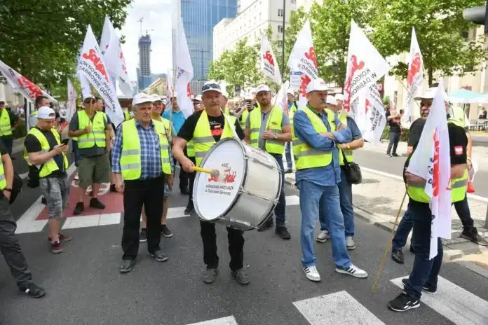 wiadomości warszawa z ostatniej chwili - protest górników