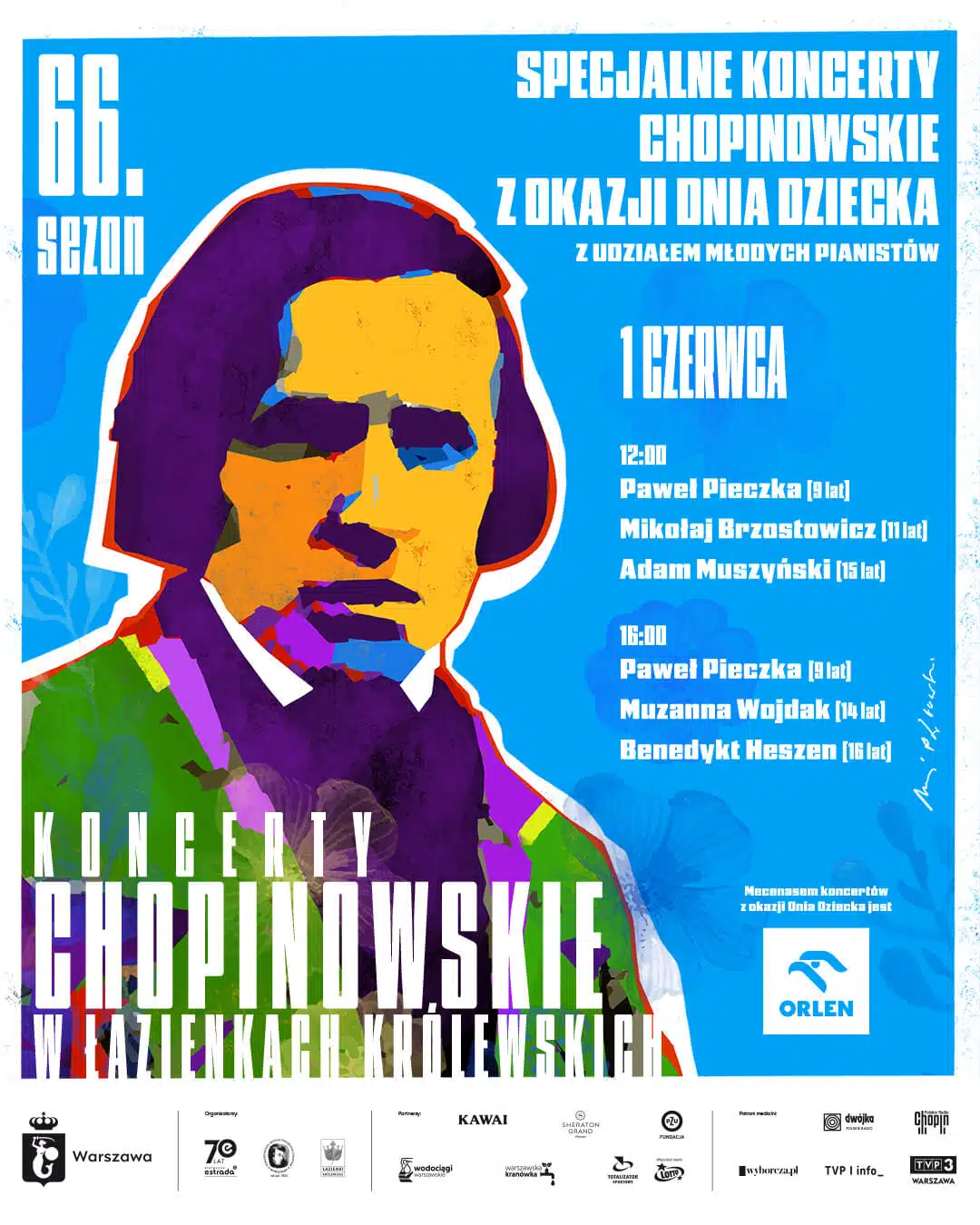 Koncerty chopinowskie dzień dziecka Warszawa