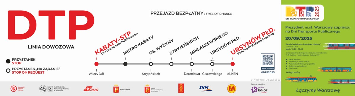 Dni Transportu Publicznego 2025 Warszawa - DTP linia dojazdowa