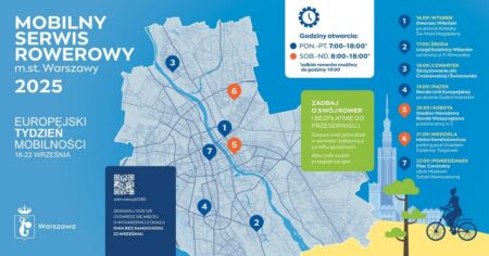 Mobilny Serwis Rowerowy m.st. Warszawy 2025 - wydarzenia Warszawa