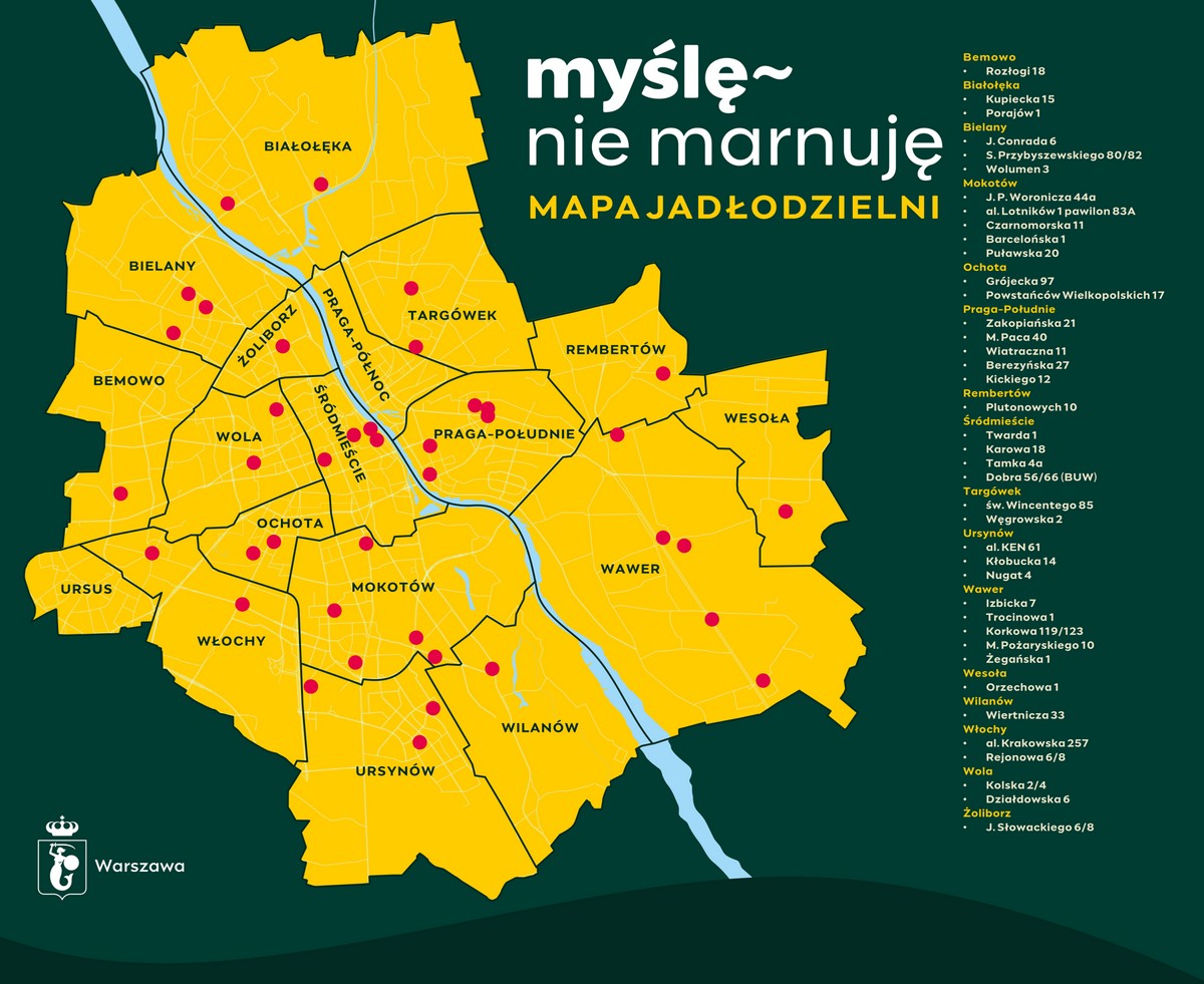 mapa jadlodzielnie Warszawa
