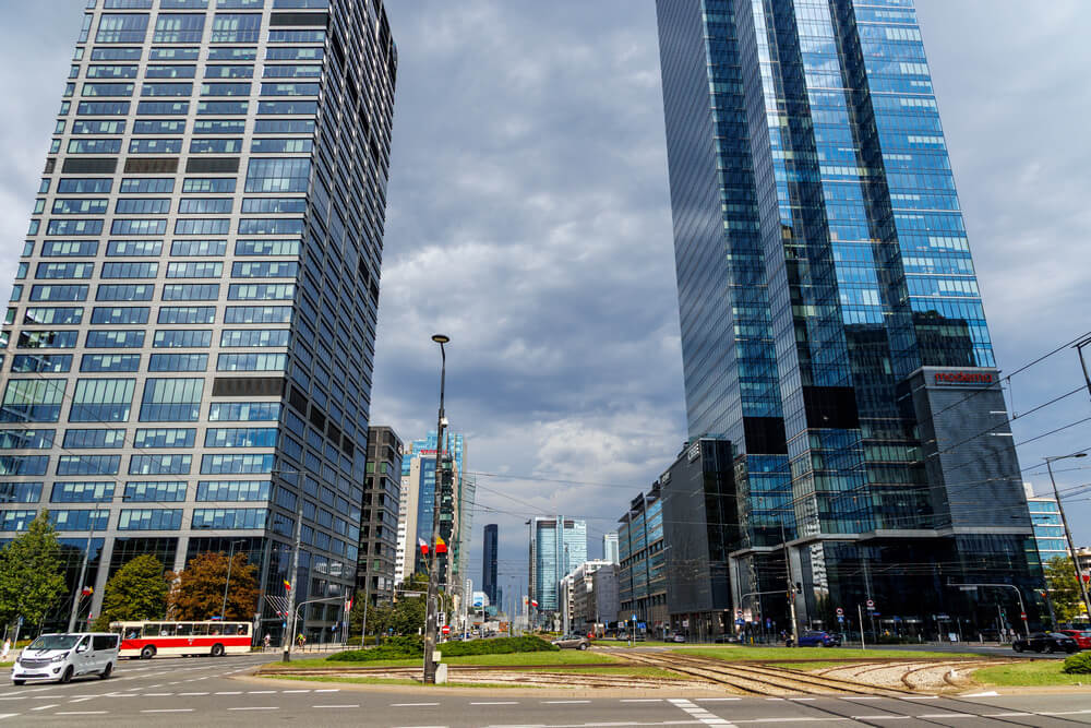 Budynki biurowe Warsaw Unit i Generation Park przy rondzie Ignacego Daszyńskiego w Warszawie