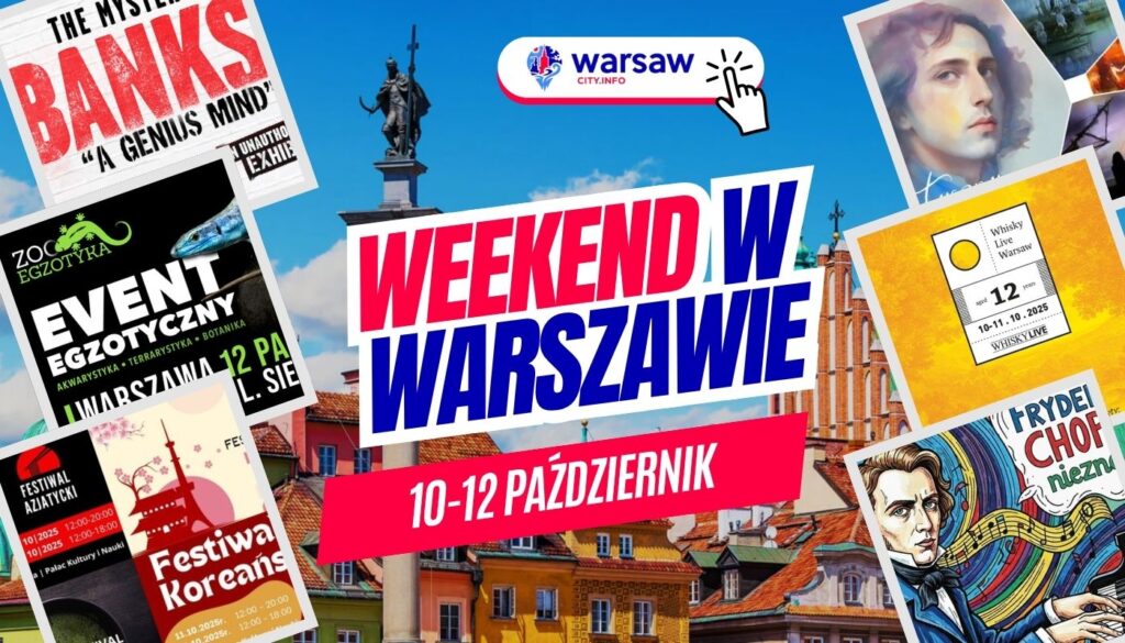 Wydarzenia Warszawa ten weekend 10-12 październik 2025 - koncerty, imprezy, targi, wystawy