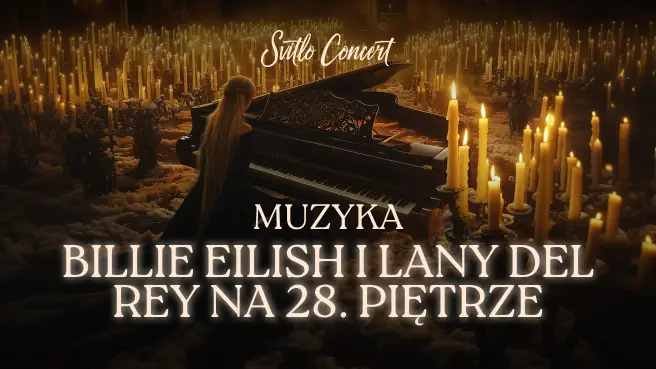 Muzyka Billie Eilish i Lany Del Rey na 28. piętrze przy świecach