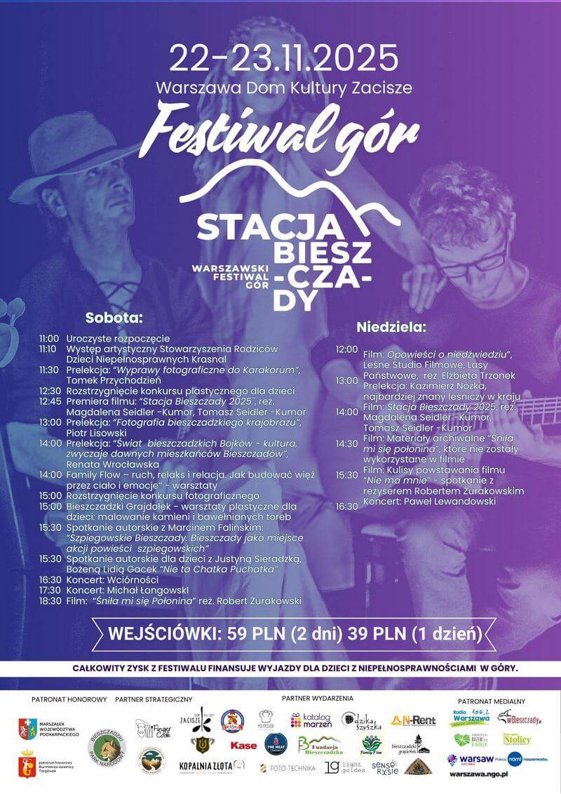 Festiwal Stacja Bieszczady 2025 - wydarzenia Warszawa