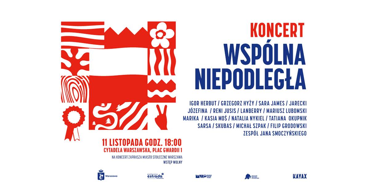 Koncert Wspólna Niepodległa 2025 - wydarzenia Warszawa