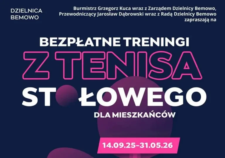 Tenis stołowy w Warszawie - darmowe wydarzenia