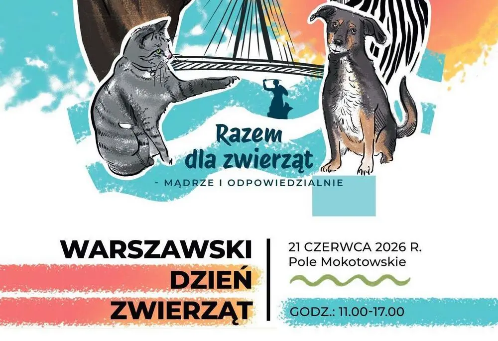 Warszawski Dzień Zwierząt 2026. Jubileuszowa edycja na Polu Mokotowskim Warszawski Dzień Zwierząt 2026 w Warszawie